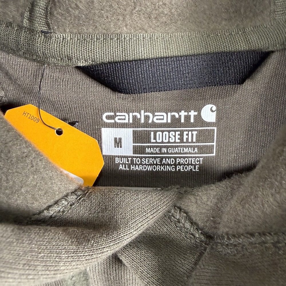 Carhartt Loose Fit Midweight Greeen Sweatshirt/Hoodie TS0121-M Medium New *logo - Picture 3 of 6